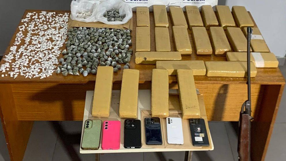 Megaoperativo antidroga en Quilmes: cuatro detenidos y más de 11 kilos de estupefacientes incautados