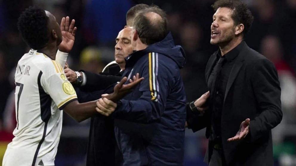 El Atlético Madrid se inmoló por el Cholo Simeone en su pelea con Vinicius en el clásico ante Real Madrid: el posteo