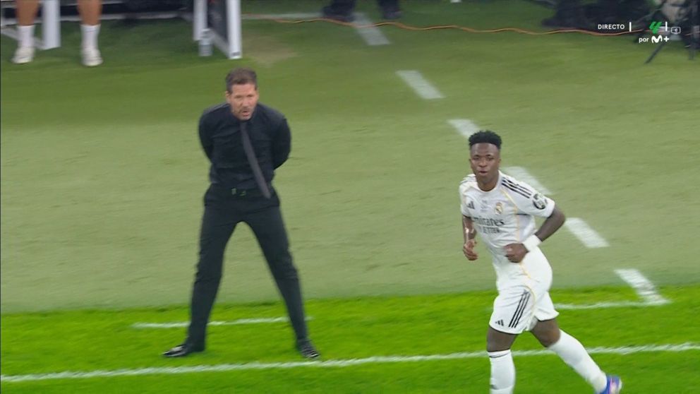 Cholo Simeone se cruzó feo con Vinicius en el clásico entre Atlético Madrid y Real Madrid: los detalles del escándalo