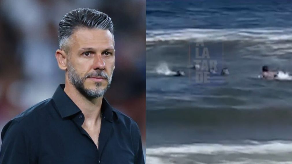 Martín Demichelis y sus hijos con Evangelina Anderson fueron rescatados en Punta del Este: el impactante video.