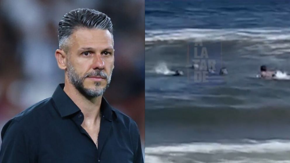 Mart�n Demichelis y sus hijos con Evangelina Anderson fueron rescatados en Punta del Este: el impactante video.