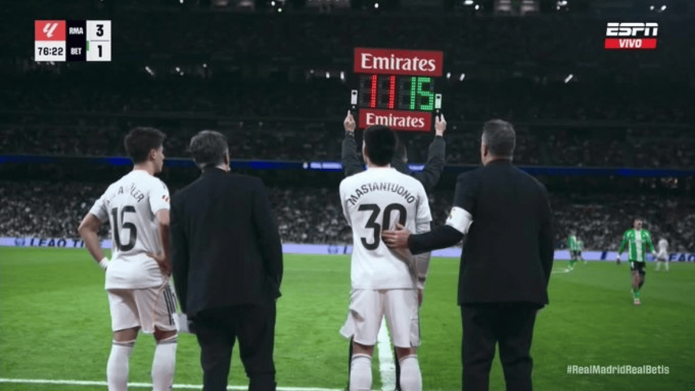 Franco Mastantuono reapareció en la goleada del Real Madrid ante Betis: la crítica de los medios españoles