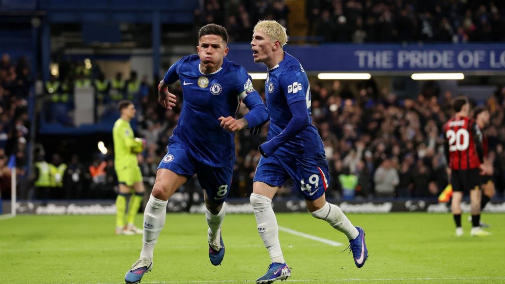 Golazo de Enzo Fern�ndez en el empate del Chelsea ante el Bournemouth, por la Premier League