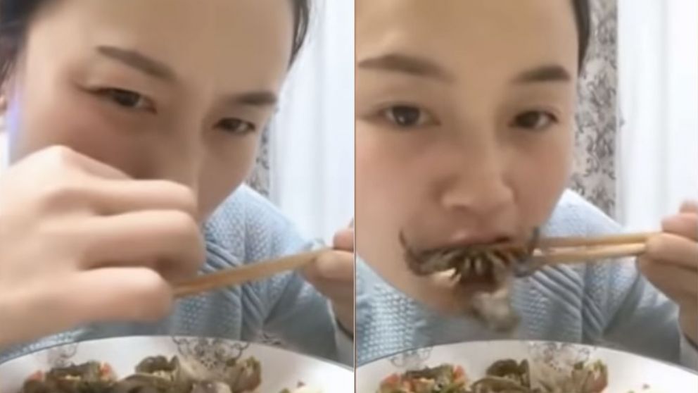 China se comió cangrejo vivo y le pasó algo espantoso