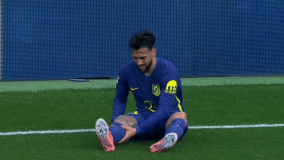 Nico Gonz�lez sali� lesionado en la goleada del Atl�tico de Madrid ante Girona y puso en alerta a la Selecci�n Argentina
