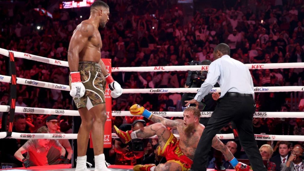 Anthony Joshua noqueó a Jake Paul y le destrozó la mandíbula