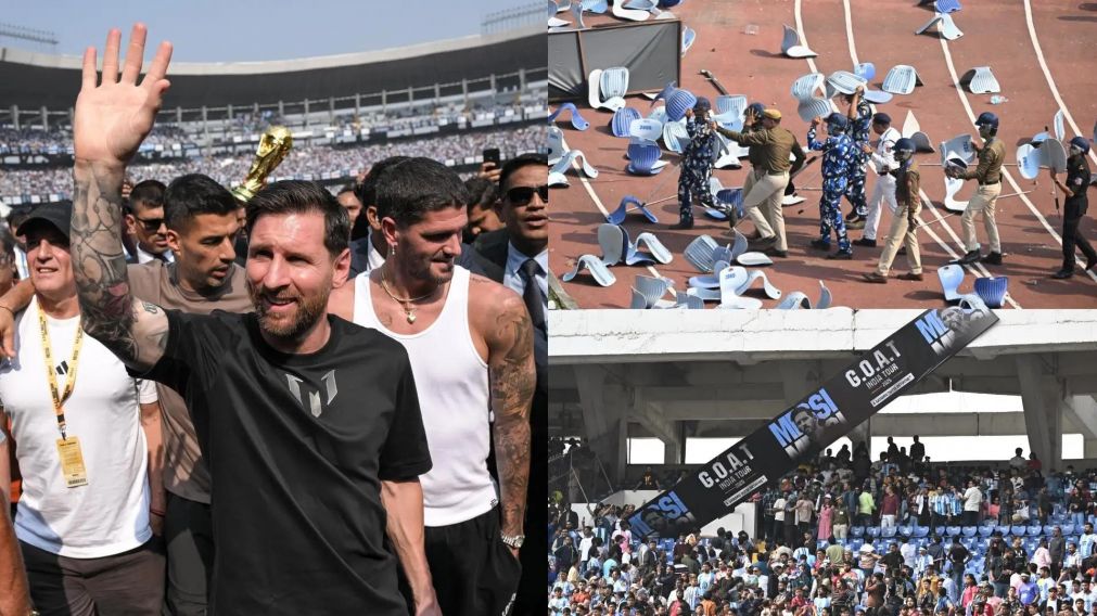 Desastre con Messi en India: la gente enfureció y destrozó todo porque saludó y no jugó