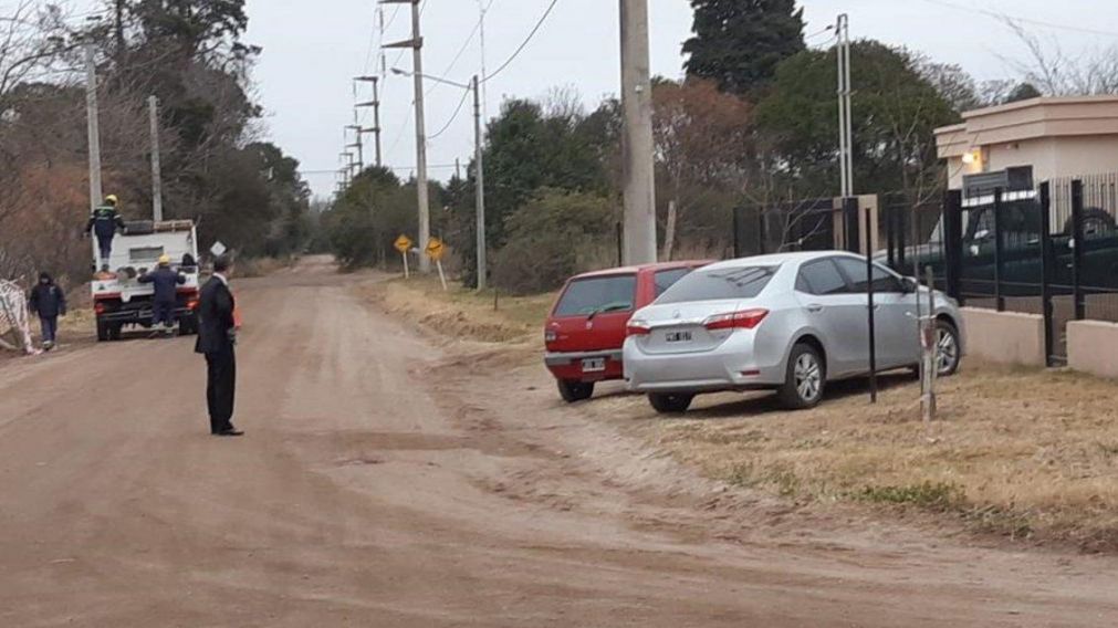 El lugar del hecho. Salió con su hija de 3 años a perseguirlo (Cadena 3).