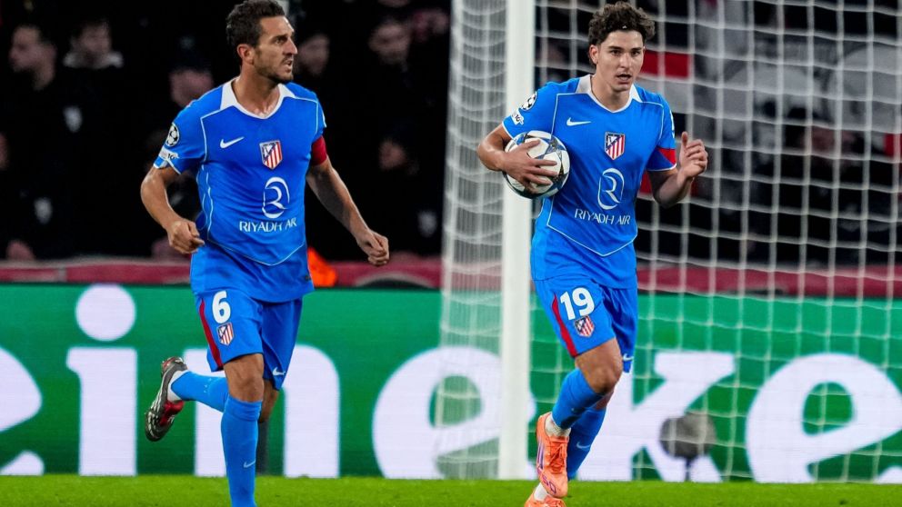 Gol de Juli�n �lvarez en la victoria del Atl�tico Madrid ante el PSV, por la Champions League