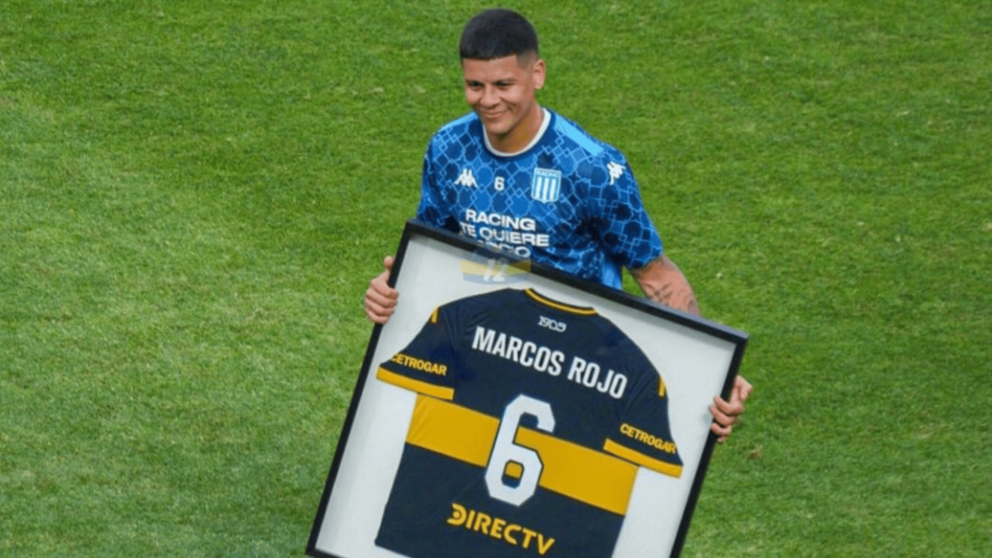 El homenaje de Boca a Marcos Rojo en su vuelta a la Bombonera: camiseta de regalo y silbidos de los hinchas