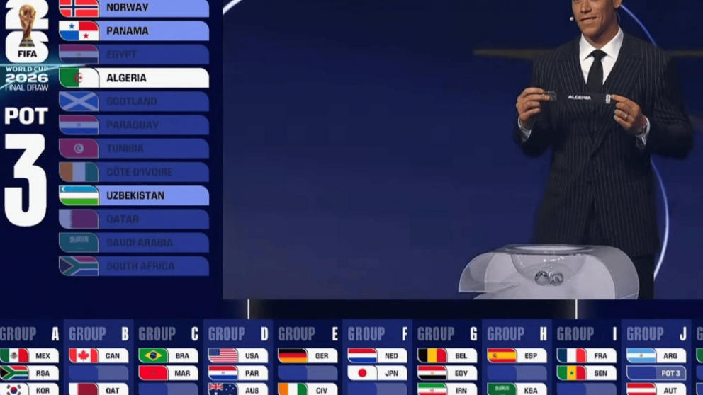 Sorteo del Mundial 2026: la Selección Argentina jugará el primer partido contra Algeria