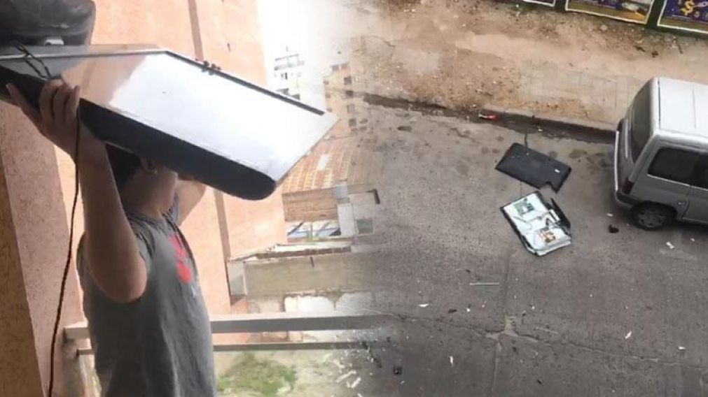 Furioso por la derrota, tiró el televisor por la ventana