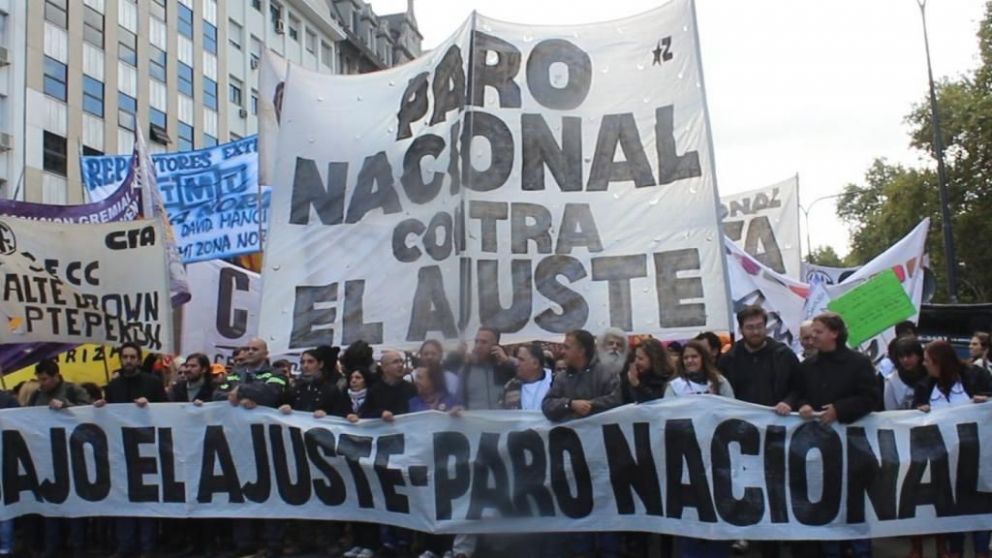 Paro Nacional contra el ajuste el del "25J".