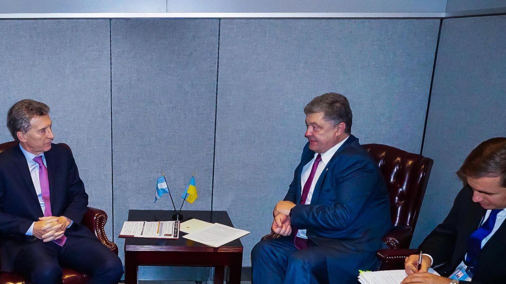 El encuentro del año pasado entre Macri y Petró Poroshenko, el presidente de Ucrania
