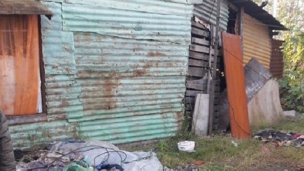 El asesinato de Malvina Soledad se produjo en esta humilde vivienda.