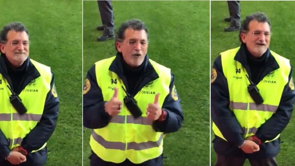 El "falso" Rajoy, en un partido de la Liga española.