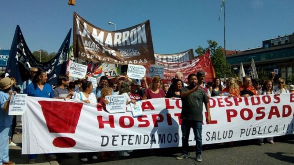 Corte y protesta en la 9 de Julio contra los despidos y el ajuste
