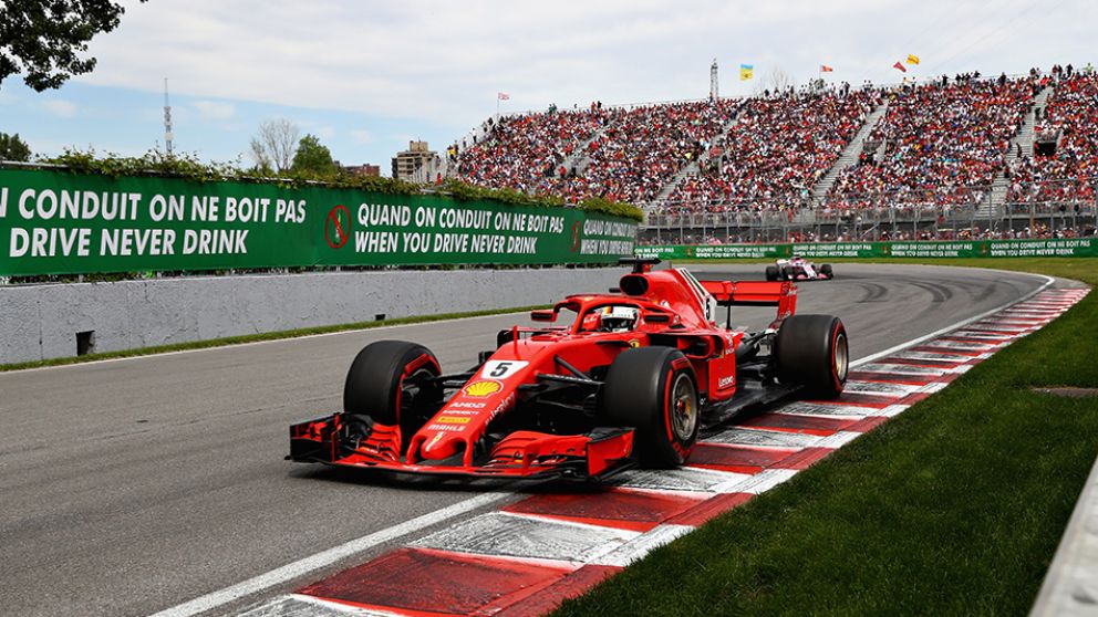 Vettel vio primero la bandera a cuadros en Canadá y es el nuevo puntero de la F1.