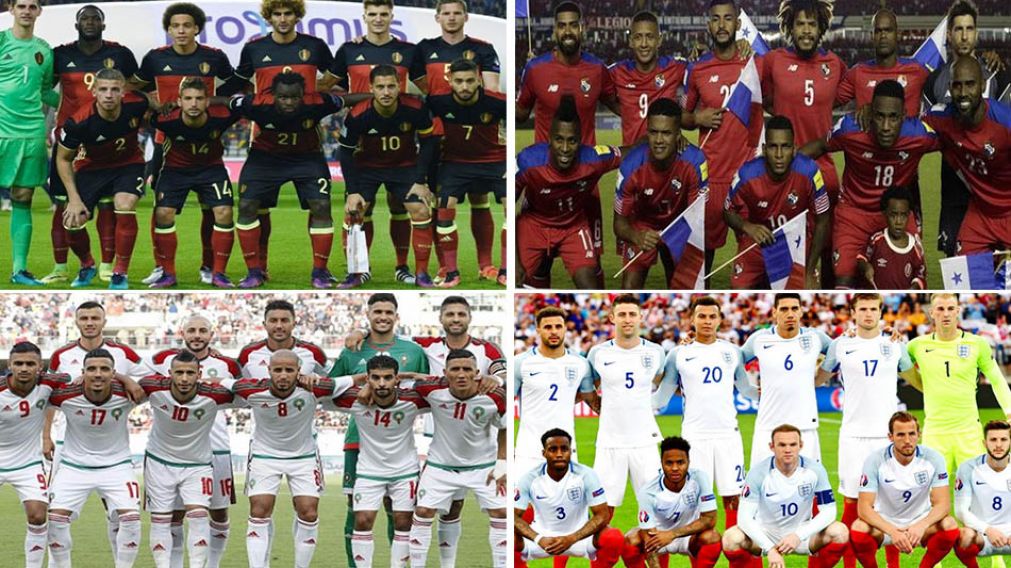 El grupo G esta compuesto por Bélgica, Panamá, Túnez, Inglaterra.