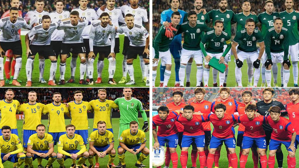 En el grupo F están Alemania, México, Suecia y Corea del Sur.