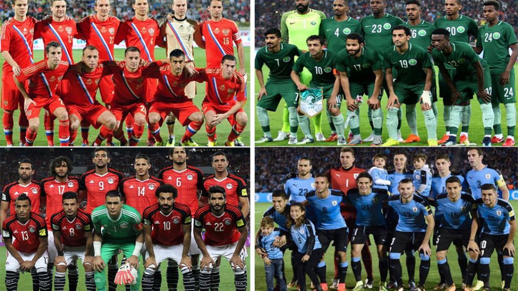 Al grupo A lo conforman Rusia, Arabia Saudita, Egipto y Uruguay.