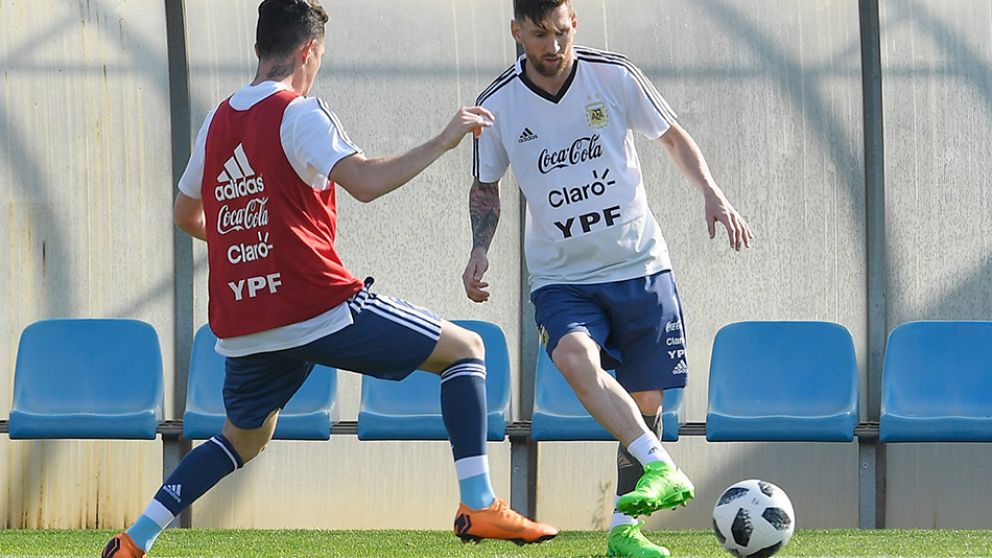 Messi, estuvo imparable en ambos prácticas. (AFP)
