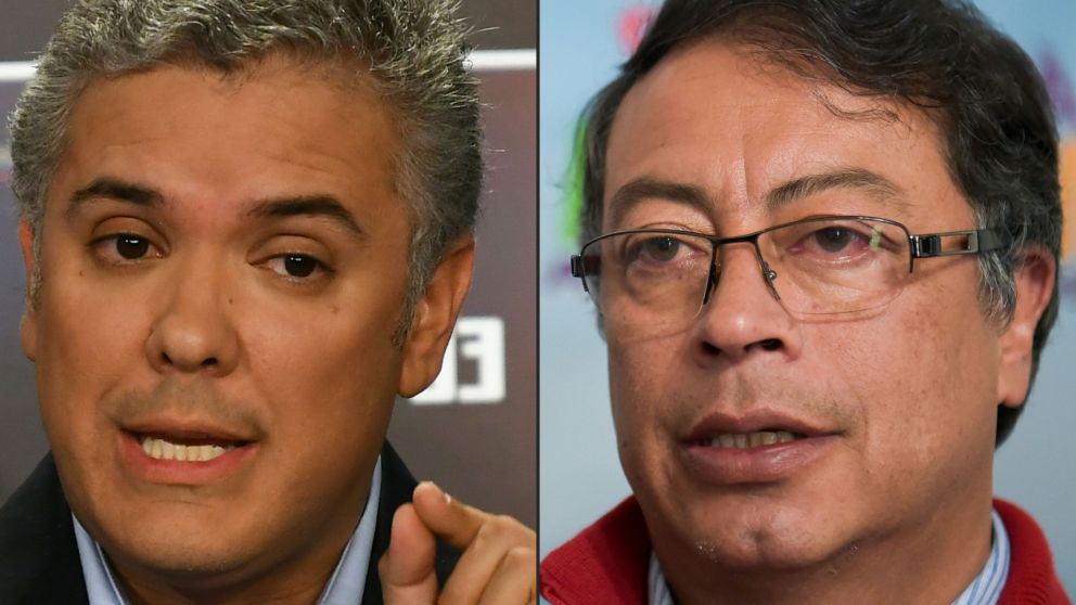Según los primeros resultados, Duque y Petro irían a una segunda vuelta (AFP).