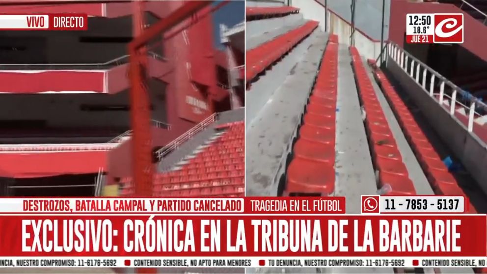 Cr�nica en la tribuna de Independiente.