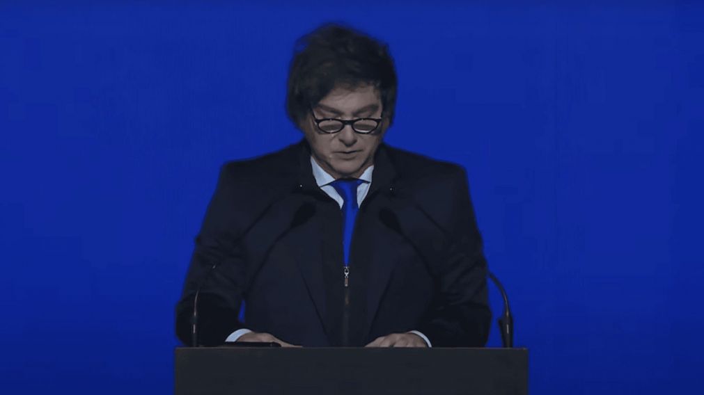 Javier Milei brinda un discurso en el Consejo de las Am�ricas.