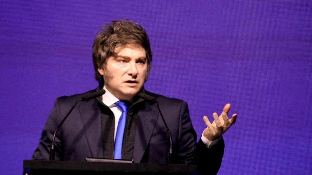 Javier Milei en plena campaña electoral.