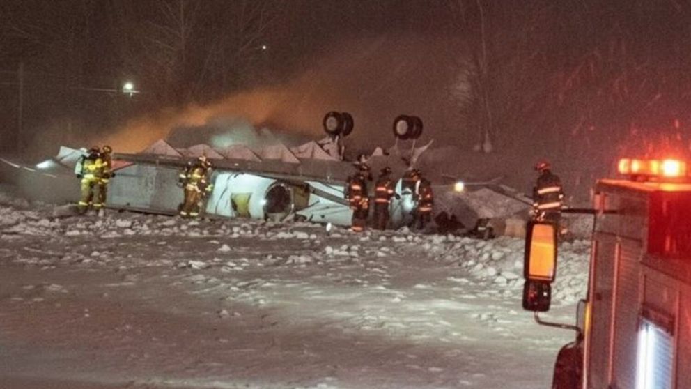 El avión se estrelló en medio de la tormenta, cuando intentó levantar vuelo en Maine.