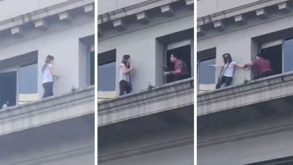 La Policía le salvó la vida a una mujer que intentaba suicidarse. (Captura).