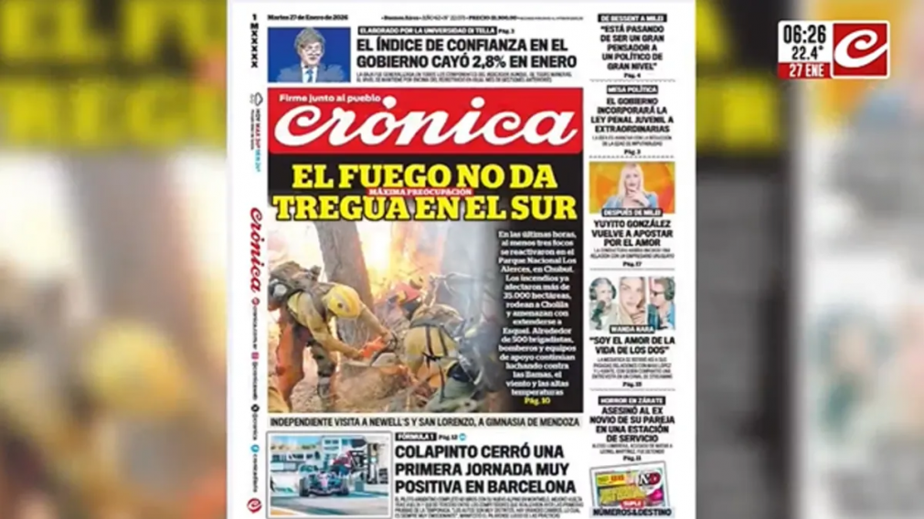 El fuego no da tregua en el sur: máxima preocupación por los incendios forestales en Chubut
