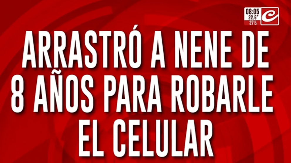 Indignante: se hizo pasar por repartidor y arrastr� a nene de ocho a�os para robarle el celular