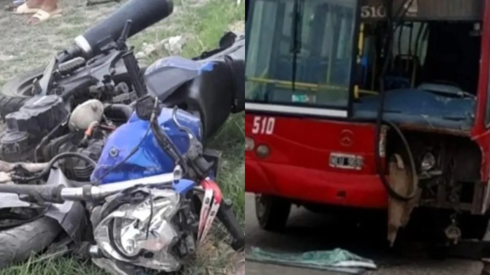 Viajaban en moto con un bebé y sin cascos, chocaron contra un colectivo y murieron los tres