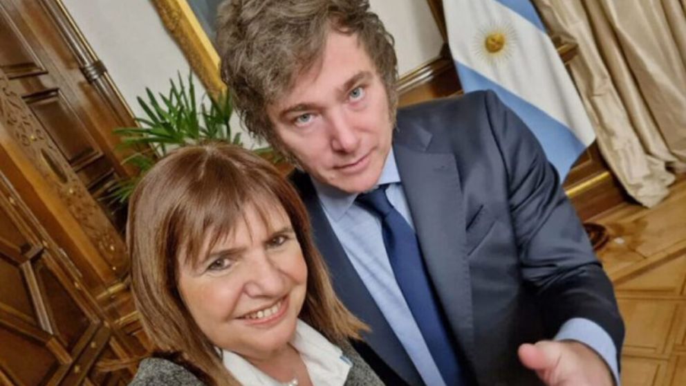Javier Milei y Patricia Bullrich, impulsores de la idea de bajar la ley de imputabilidad.