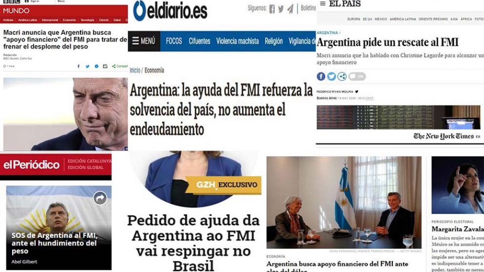 As� los medios del mundo reflejaron la noticia del acercamiento de Argentina al FMI.
