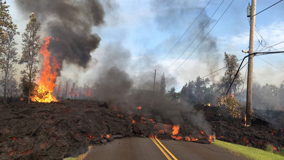 Así arrasaba la lava del volcán Kilauea en Hawaii.