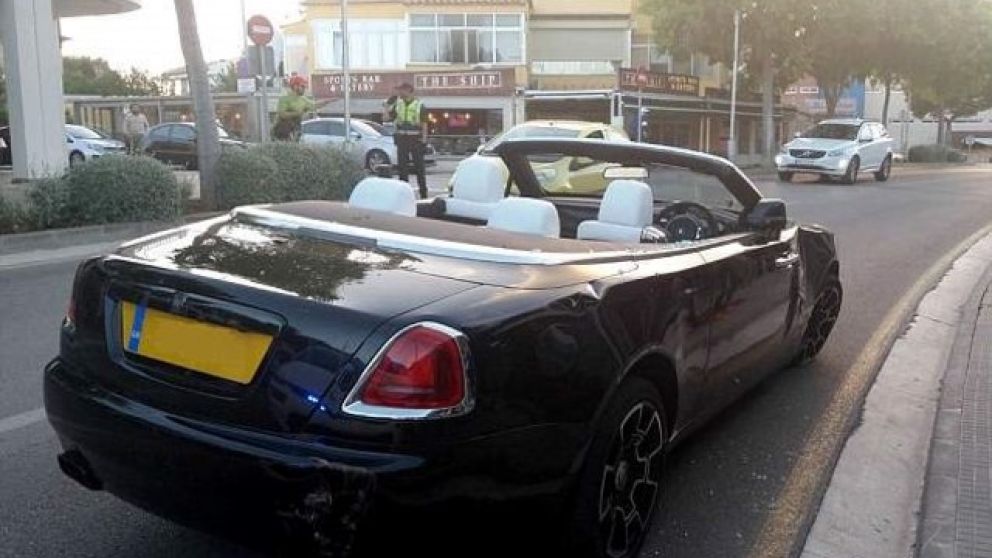 Así quedó el lujoso auto del millonario.