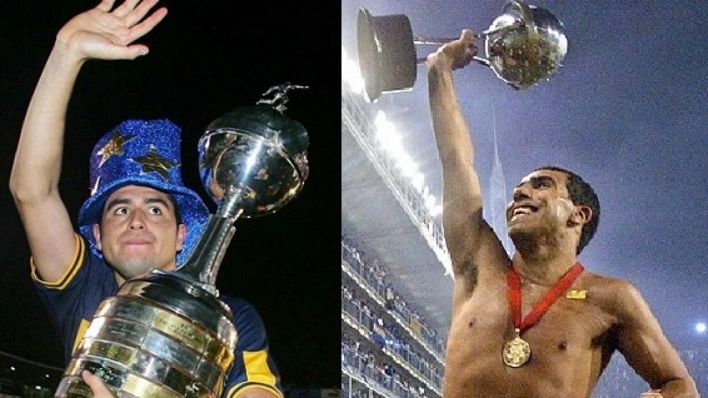 Juan Román Riquelme, acostumbrado a levantar la Libertadores con Boca, valoró la importancia de Tevez para el actual plantel.