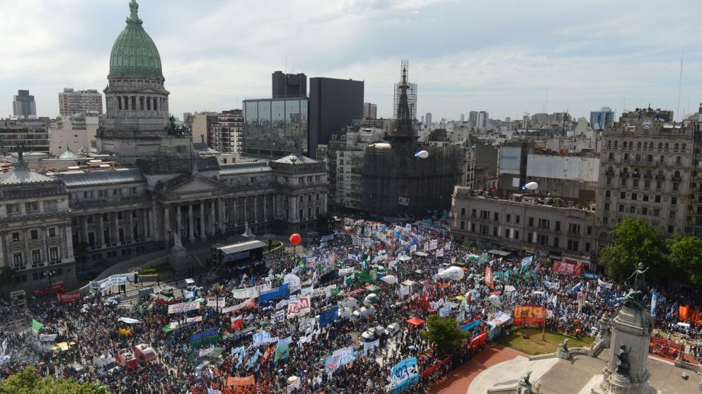 El 29 de noviembre marcharon al Congreso de la Nación.