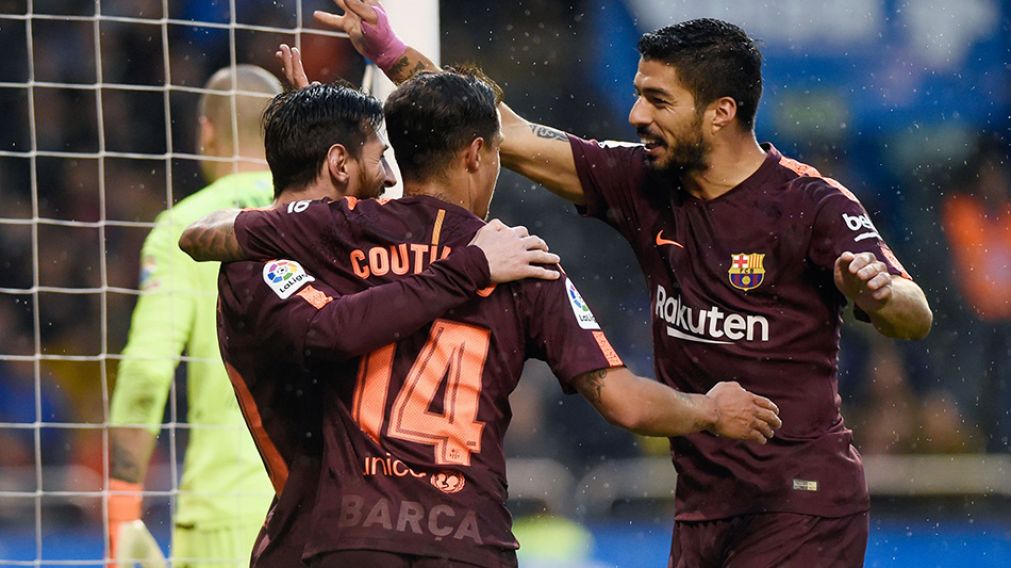 El tr�o Lionel Messi, Luis Su�rez y Philippe Coutinho, le dio un nuevo t�tulo al Barcelona.