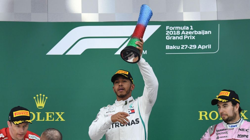 Hamilton se impuso en el Gran Premio de Azerbaiy�n (AFP).