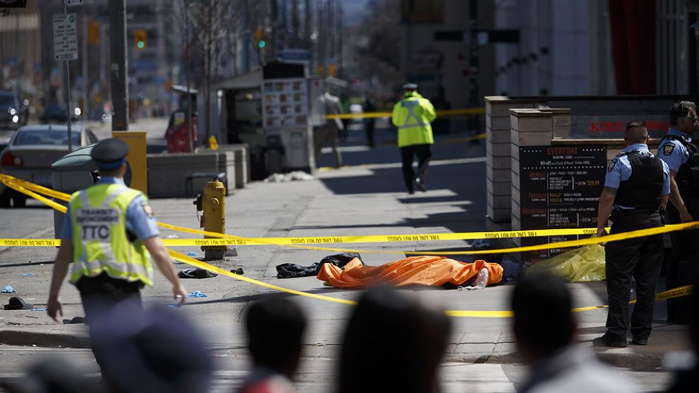 Conmoción por la masacre en Toronto. (AFP)