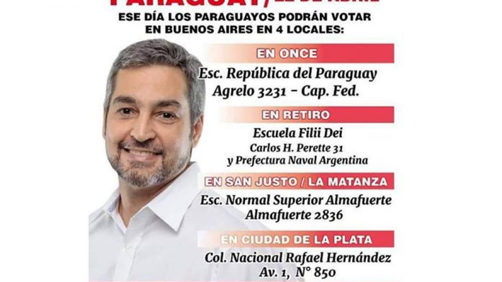 Estos son los lugares donde se puede votar a los candidatos.