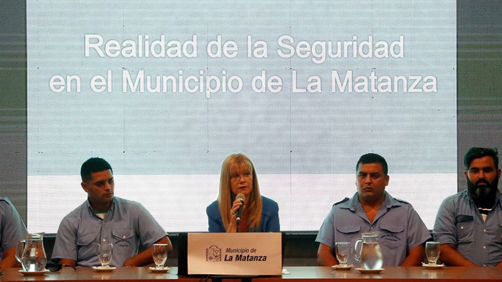 La intendenta habló sobre la inseguridad en conferencia de prensa. (Prensa Magario)