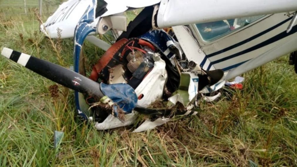 Así quedó la avioneta que se vino a pique en General Rodríguez