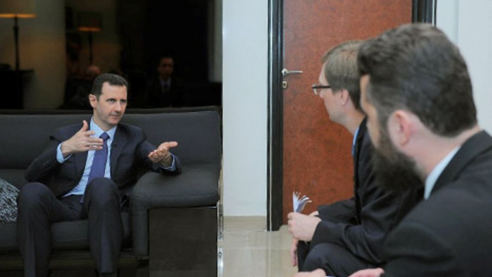 Al Assad conforme con la defensa que le dan los rusos.