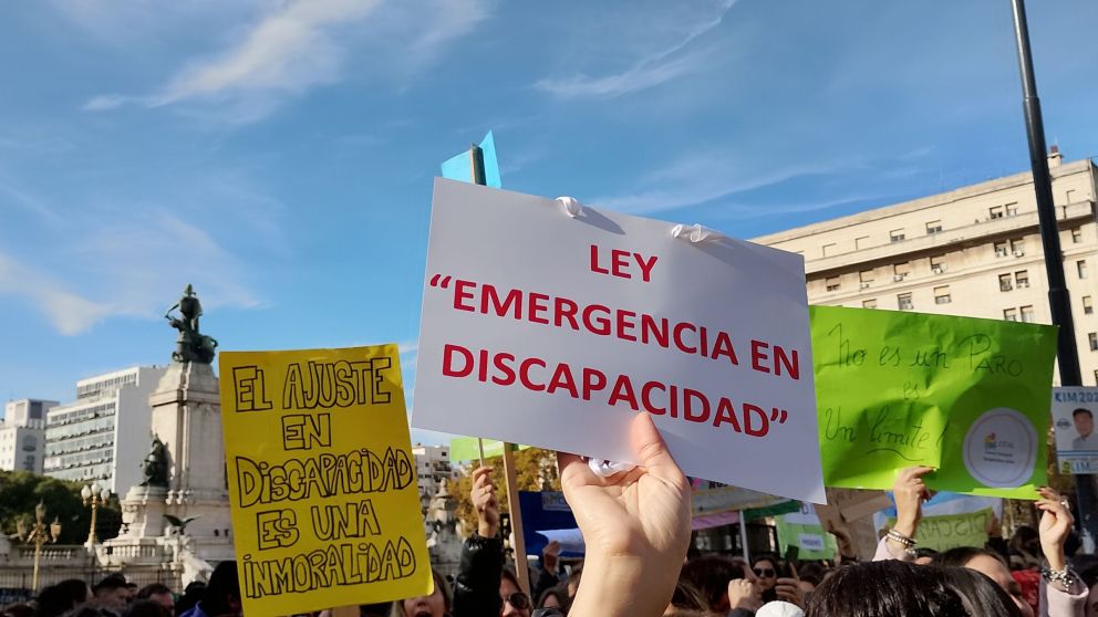 Convocaron a una marcha al Congreso en rechazo al veto a la ley de emergencia en discapacidad.