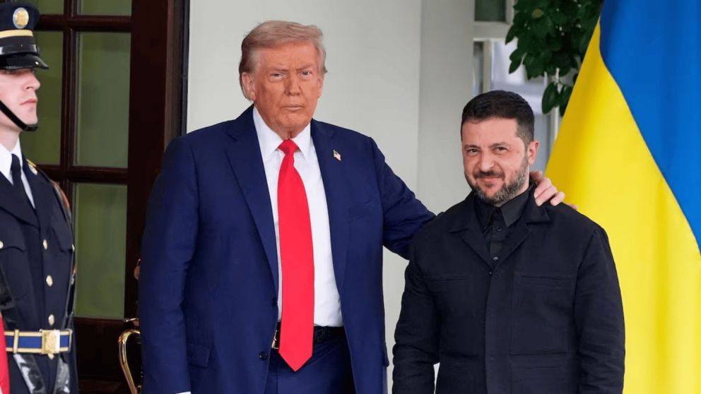 Donald Trump, junto al presidente ucraniano, Volodímir Zelenski.